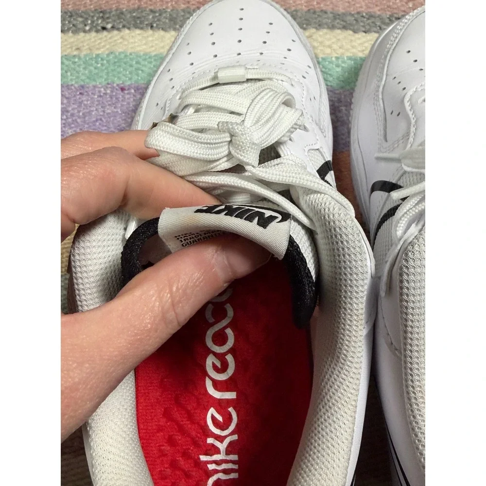 Nike Air Force 1 React Men's Shoes White Black Red DJ5159100 Size 9